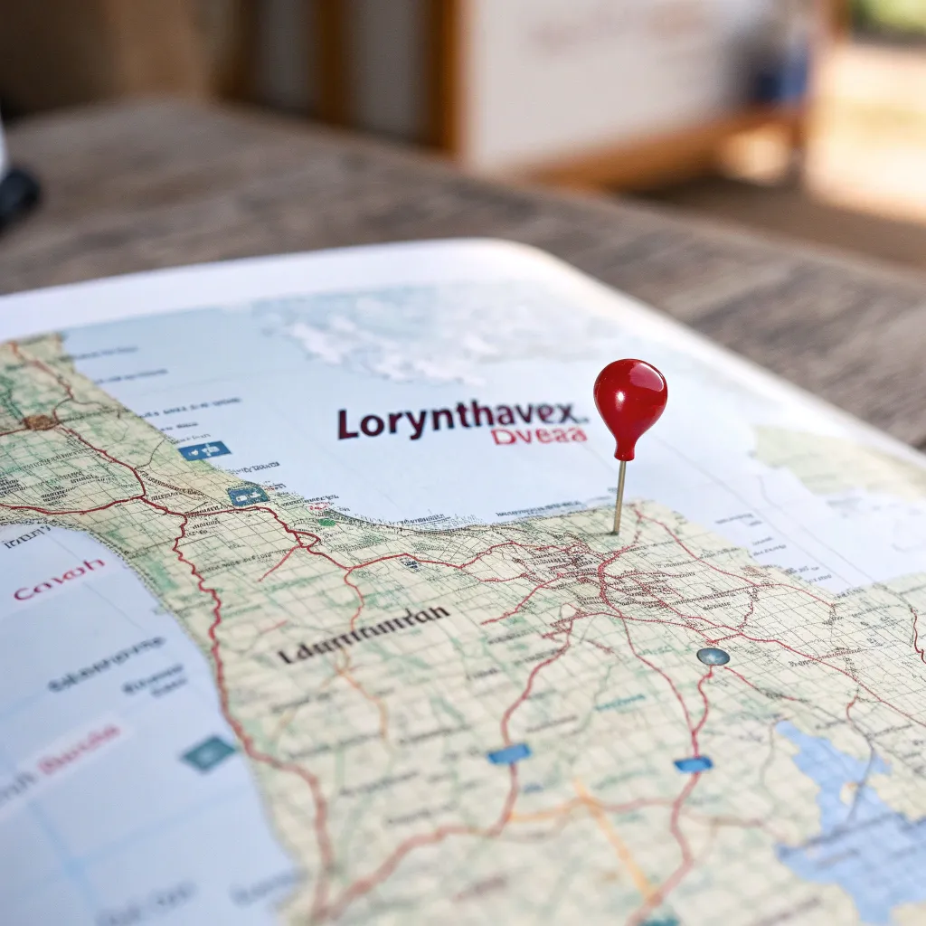 Map pinpointing Lorynthavex location